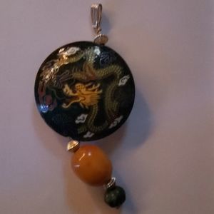 Vintage Miriam Haskell Dragon Pendant RARE